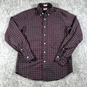 J.Crew Slim Fit Plaid Button Down Shirt Men's Small Blue Red Check‎ Pima Cotton
